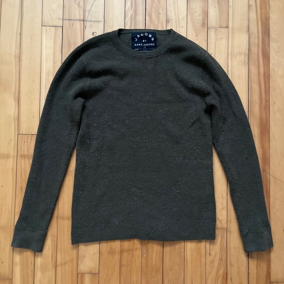Marc By Marc Jacobs Other - Marc by Marc Jacobs Mens Large Long Sleeve Waffle Knit Thermal Shirt Olive Green